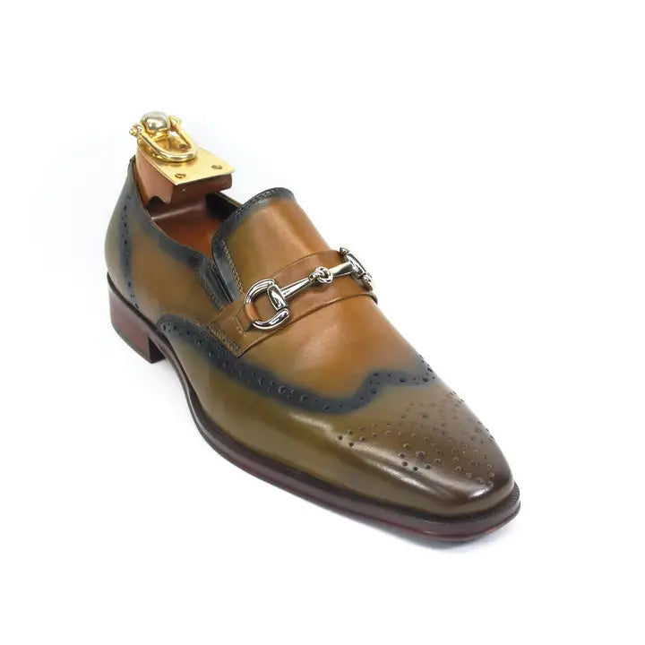 KS261-04 Wholecut Two Tone Buckle Loafer
