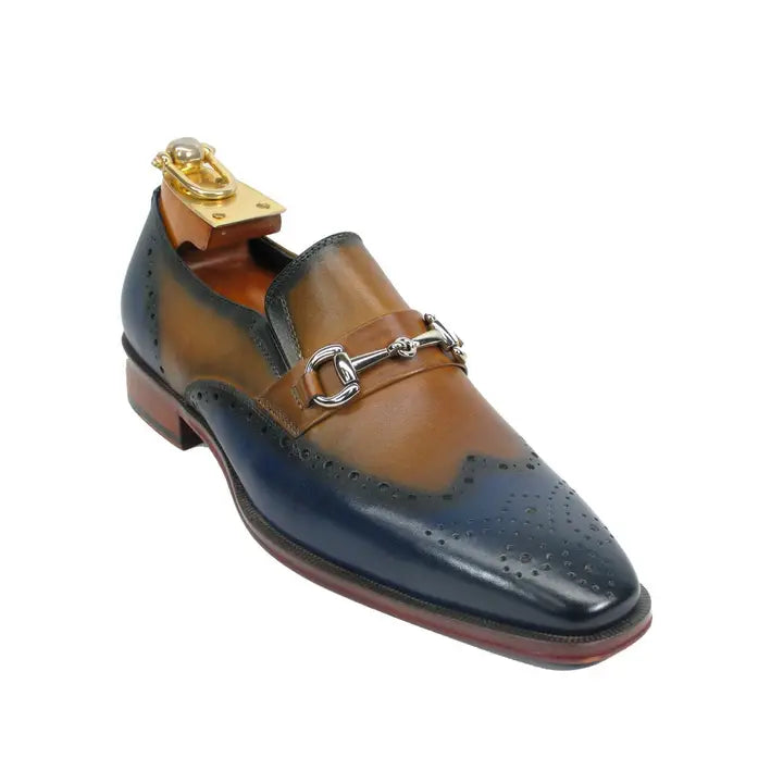 KS261-04 Wholecut Two Tone Buckle Loafer