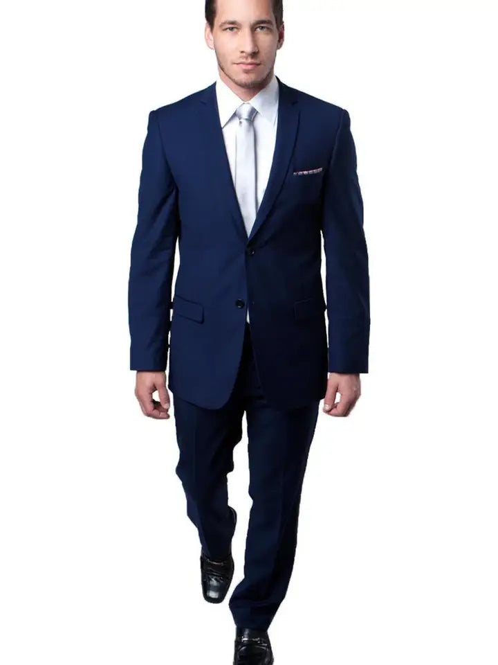 LA Merchandise LAM085SSA Ultra Slim Fit Blue Suit
