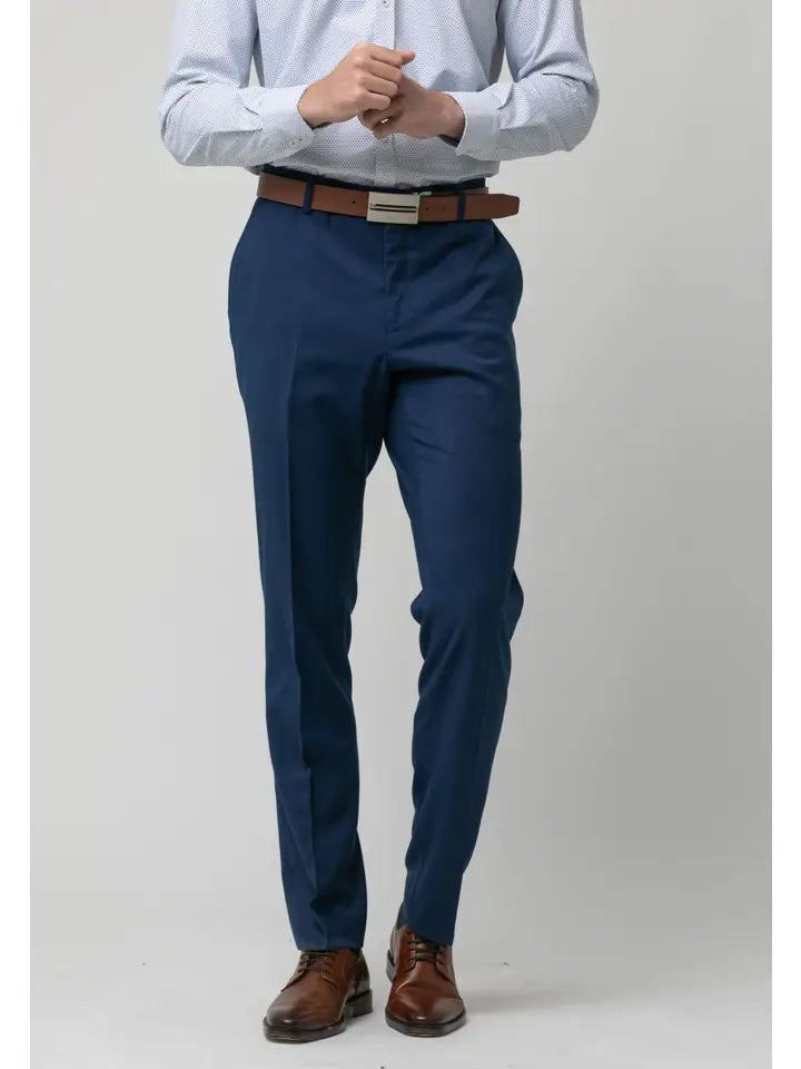 Astra Model Slim Fit Faux Plain Suit with Peak Lapel