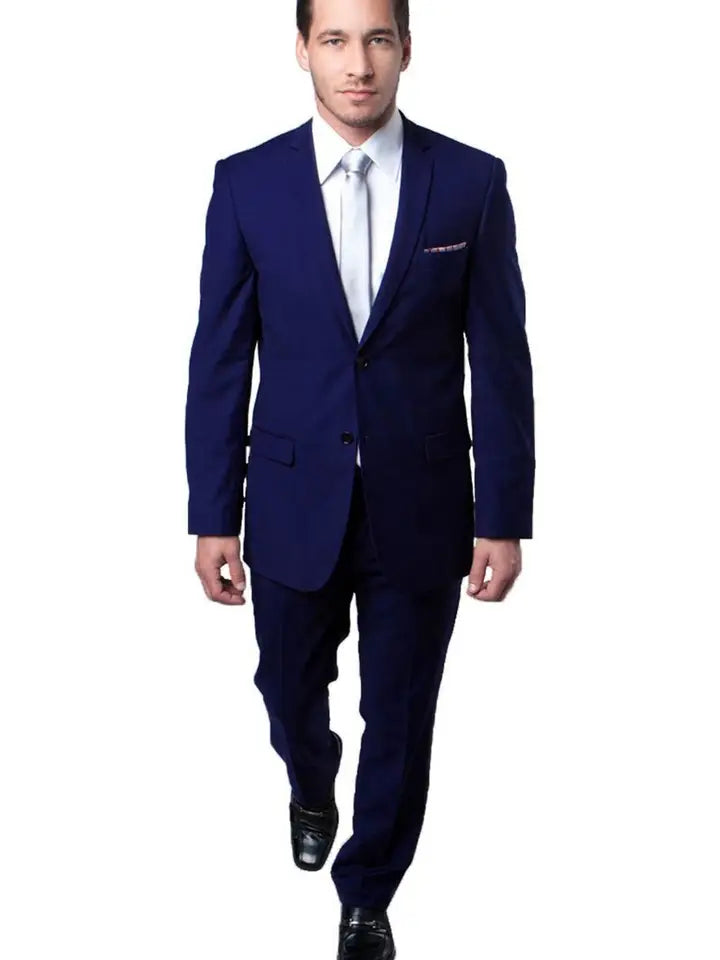 LA Merchandise LAM085SSA Ultra Slim Fit Blue Suit