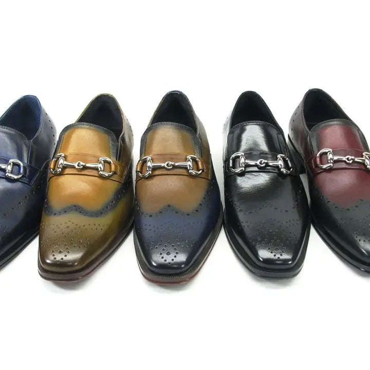 KS261-04 Wholecut Two Tone Buckle Loafer