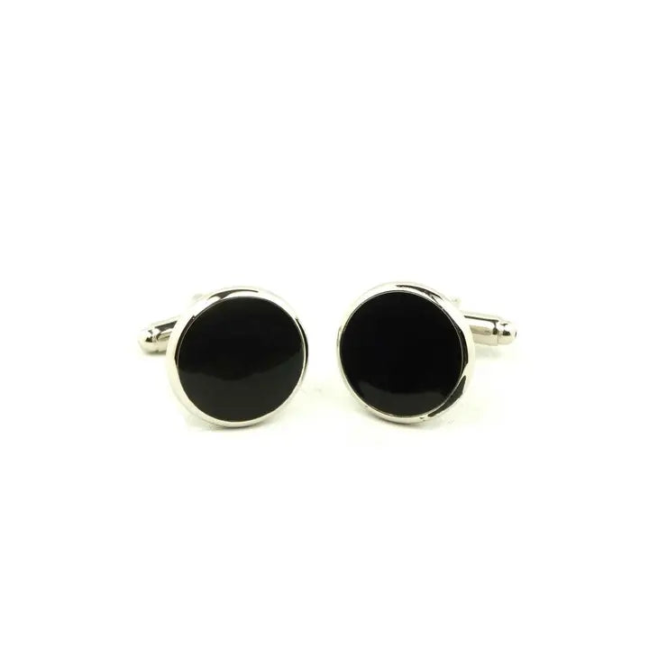 Black Centre Circle Cufflinks