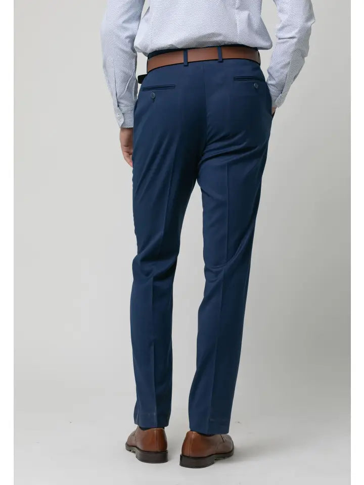 Astra Model Slim Fit Faux Plain Suit with Peak Lapel